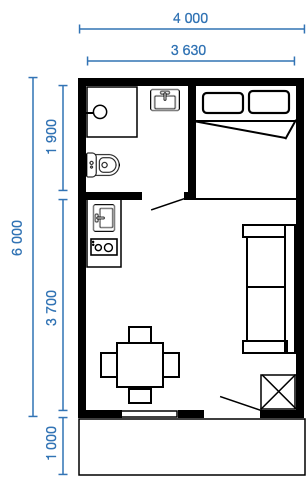 Смотреть планировку модульного дома kantri 1 этаж