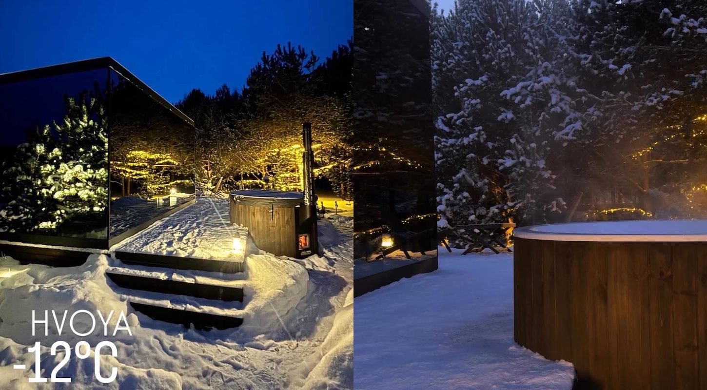 Модульные дома и бани под кдюч. Проекты барнхаусов или с плоской крышей. Проект номер mirror