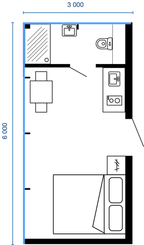 Смотреть планировку модульного дома mirror 1 этаж