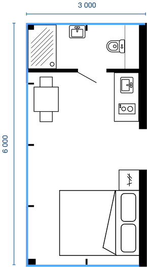 Смотреть планировку модульного дома mirror 1 этаж