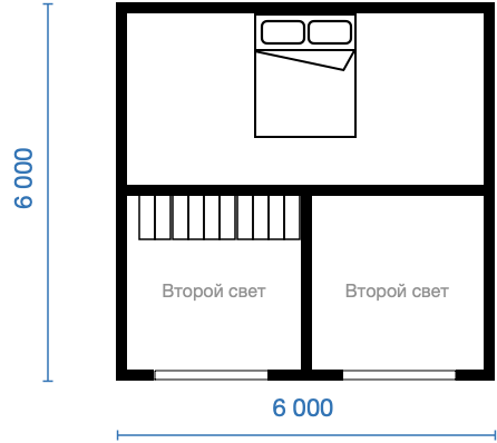 Смотреть планировку модульного дома montblanc 2 этаж
