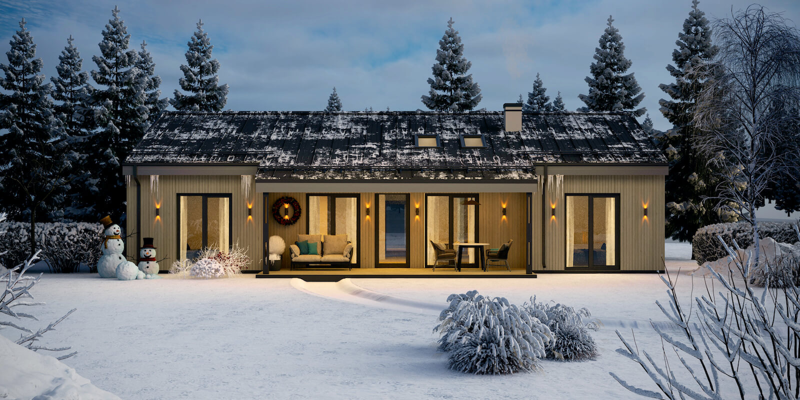 Модульные дома и бани под кдюч. Проекты барнхаусов или с плоской крышей. Проект номер openspace